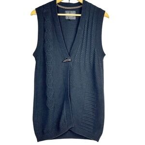 Sanctuary Women's Medium Knit Sweater Vest Black